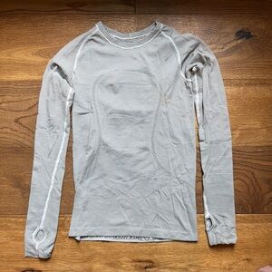 Lululemon swiftly tech long sleeve pinstripe shirt
